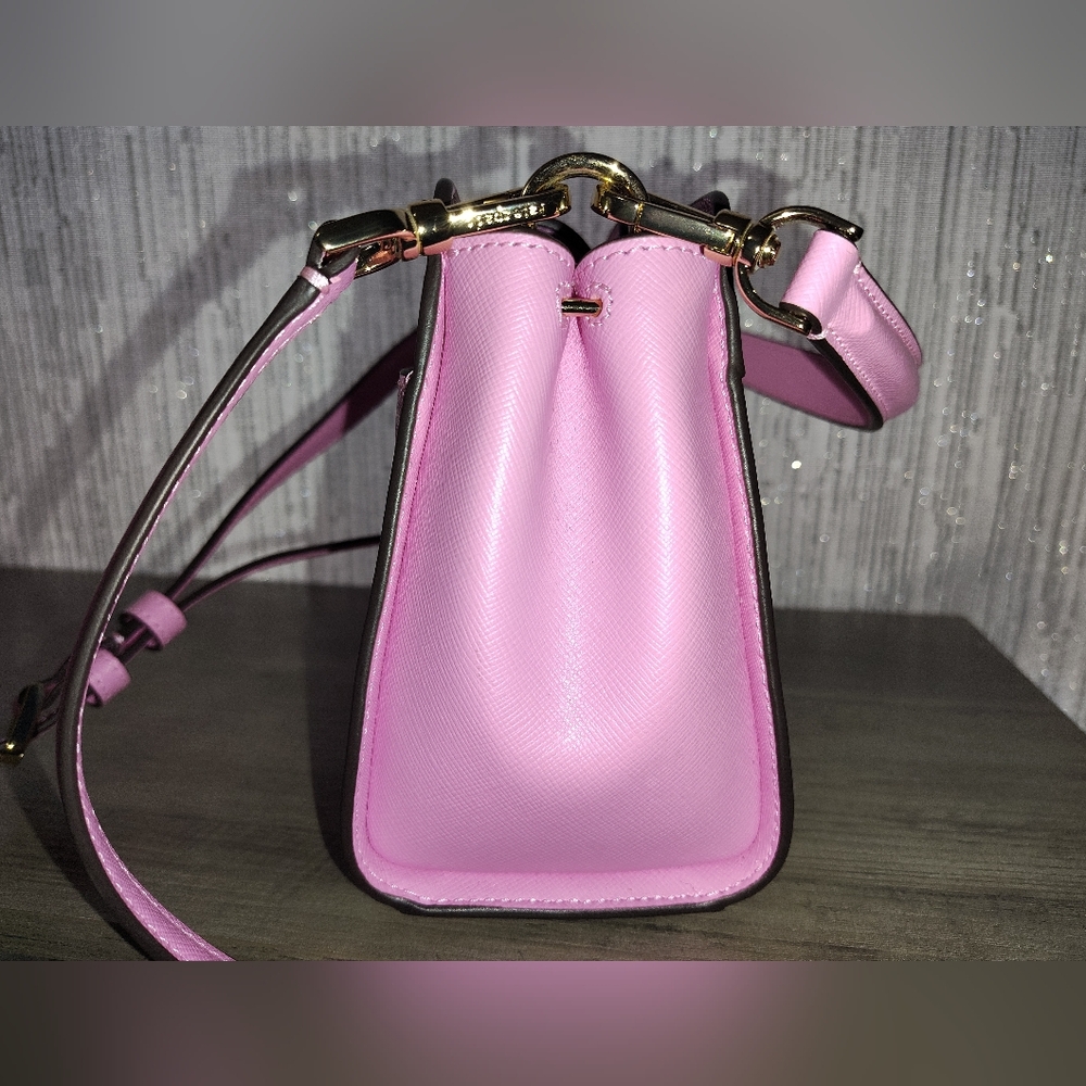 Kate Spade Madison Saffiano Leather Satchel In Surf Pink - Picture 5 of 10
